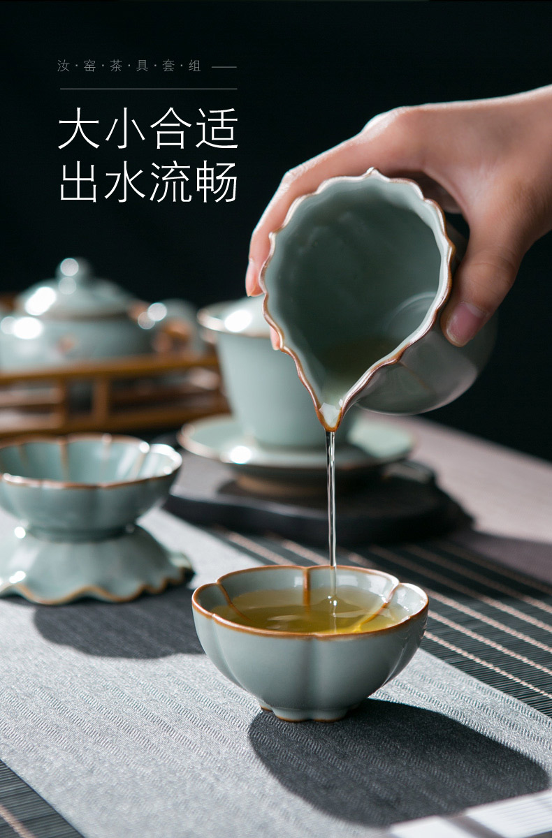 Your up crack kung fu tea set home sitting room open piece of jingdezhen ceramic lid bowl of tea cups