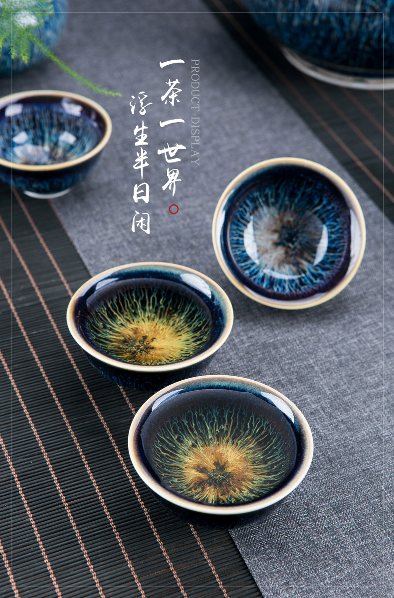 Up built red glaze, tea sets suit home sitting room jingdezhen ceramic cups to build kilns kunfu tea light