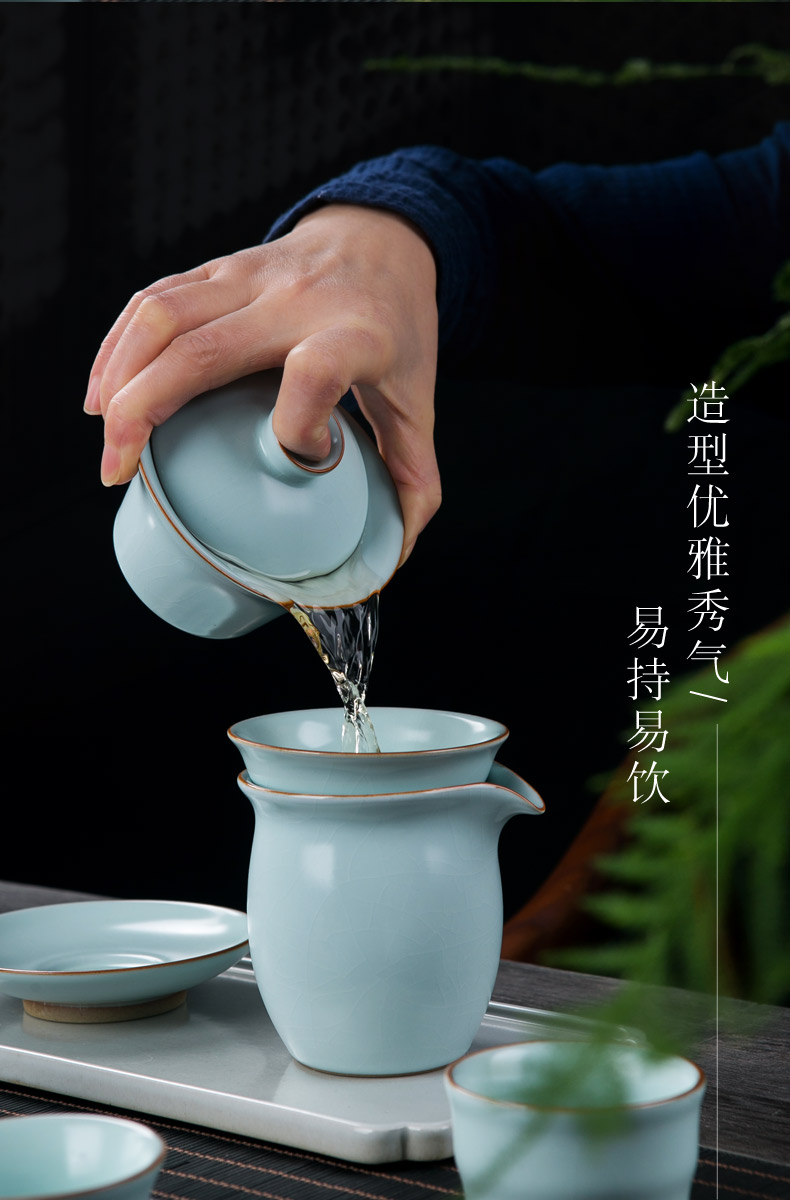 Ice to crack your up tureen single is not a hot cup of jingdezhen ceramic kung fu tea set pure manual three tea bowl