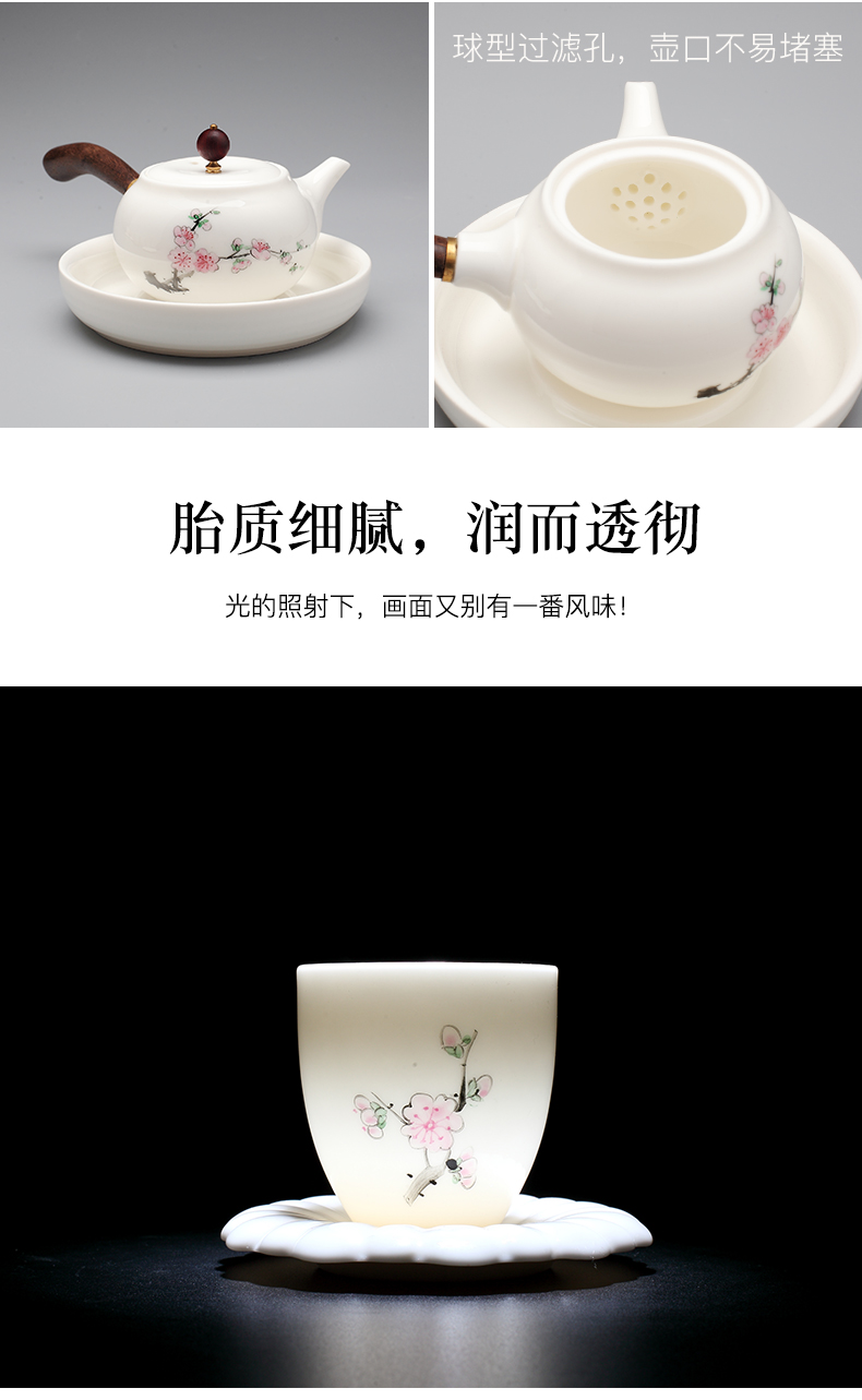 Jingdezhen kung fu tea set suit household contracted and I tea of a complete set of ceramic tea cups teapot