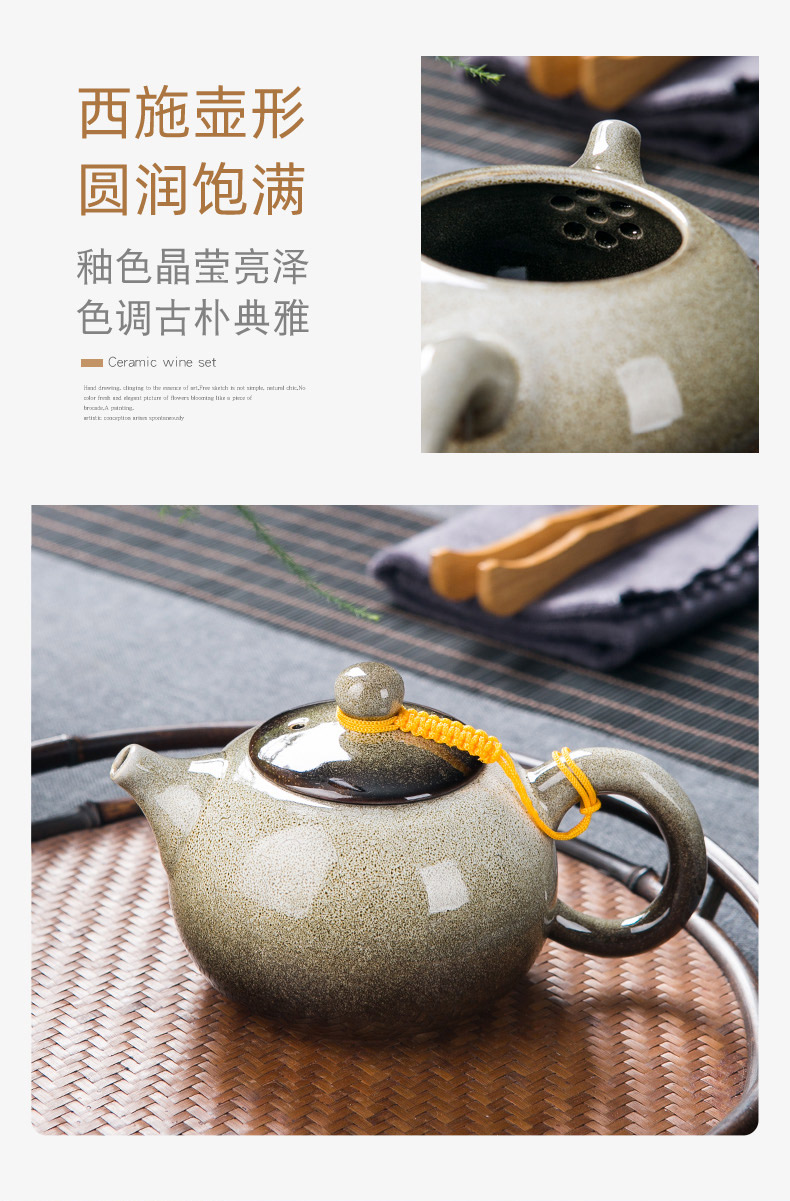 Variable to build a visitor lamp that kung fu tea set home sitting room of a complete set of Chinese ceramic tea cups, gift