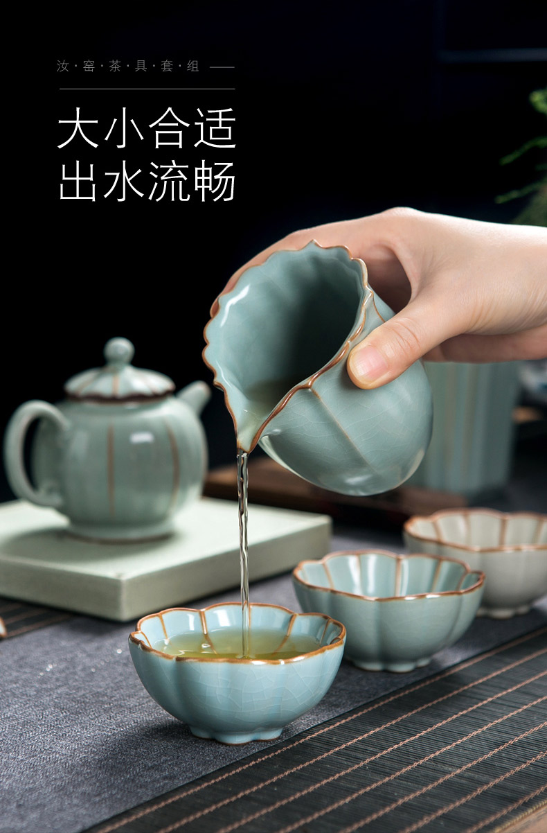 Jingdezhen ceramic your up crack kung fu tea set the home office to receive a visitor receives teapot cups