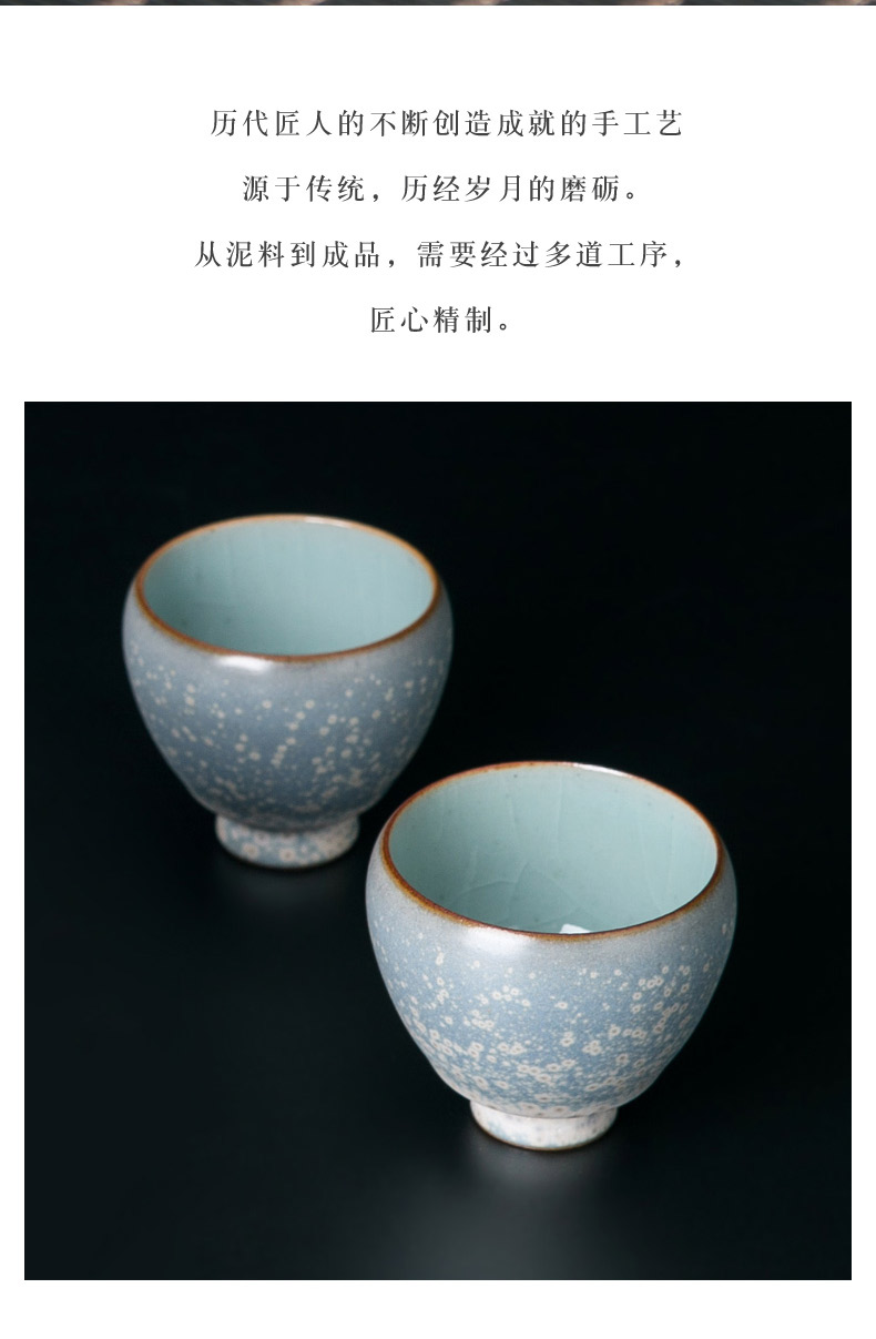 Jingdezhen up built lamp cup ceramic masters cup single CPU kung fu tea tea set, a single small bowl sample tea cup