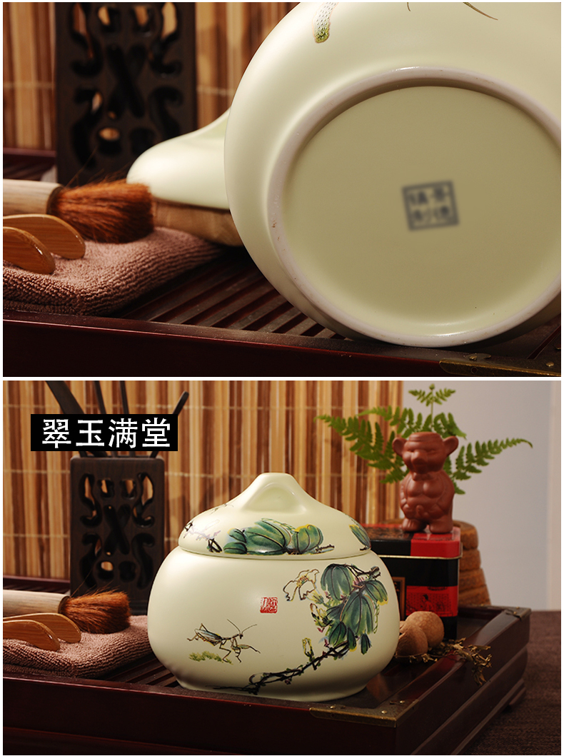 Red the caddy fixings ceramic seal tank storage POTS home two small storage tank jingdezhen medium tea cups