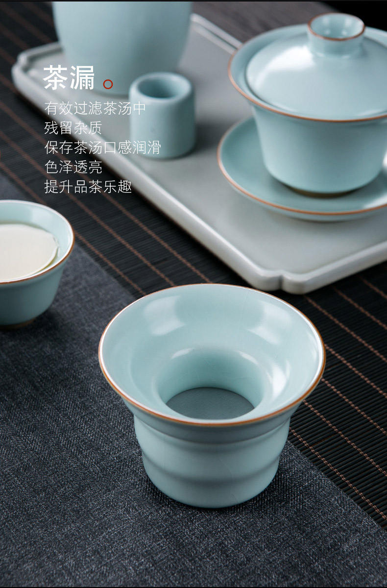Your up the was suit household contracted sitting room jingdezhen porcelain ice cracked tureen kung fu tea cups