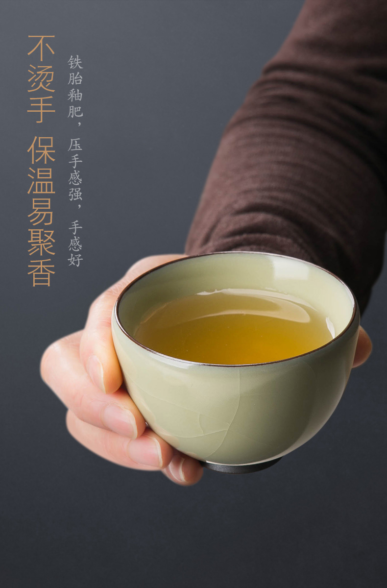 Jingdezhen porcelain up cup tea master cup single cup size, household not hot crack ceramic sample tea cup