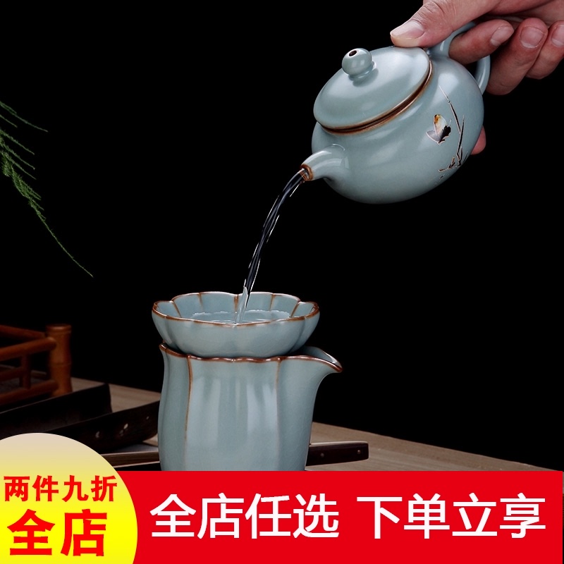 Your up crack kung fu teapot single pot of jingdezhen ceramic tea set domestic large capacity xi shi pot of filtering Chinese style