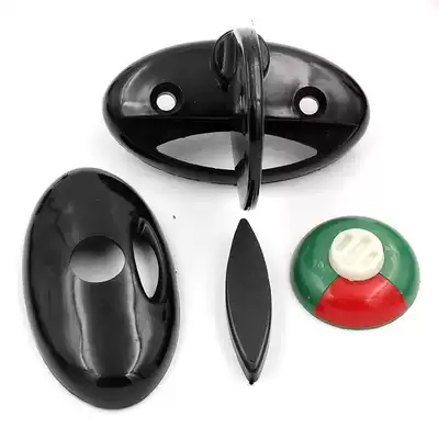 Public powder room partition Hardware accessories Toilet partition with handle Plastic indicator lock with buckle Hand folding door