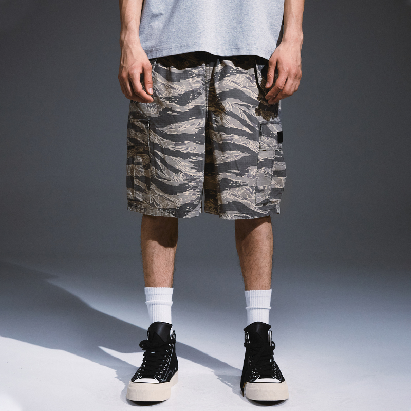Remedy Summer National Trend Loose Straight Casual Five-Point Pants American Street Fashion Brand Camouflage Work Shorts for Men
