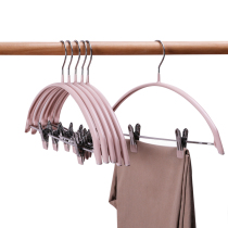  Clothes rack seamless dip plastic non-slip drying clothes hanger semi-circular shoulder strap clip adult balcony clothes support clothes hang