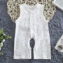 Hamic cotton không tay jumpsuit sơ sinh bé áo tắm bé mùa hè bé crawler mùa hè đồ ngủ mỏng áo liền quần có tất baby