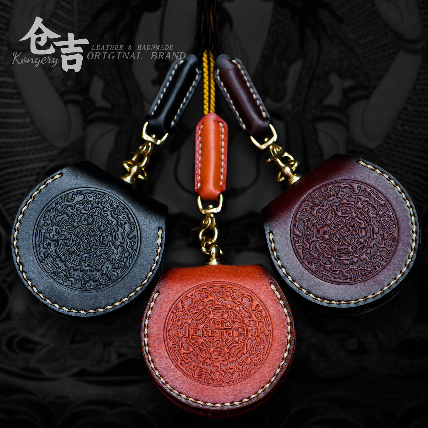 Dig into Baoji Loving Unexplained Zero Wallet Kurikura handmade Play Containing Bag for men and women Retro genuine leather headphones bag-Taobao