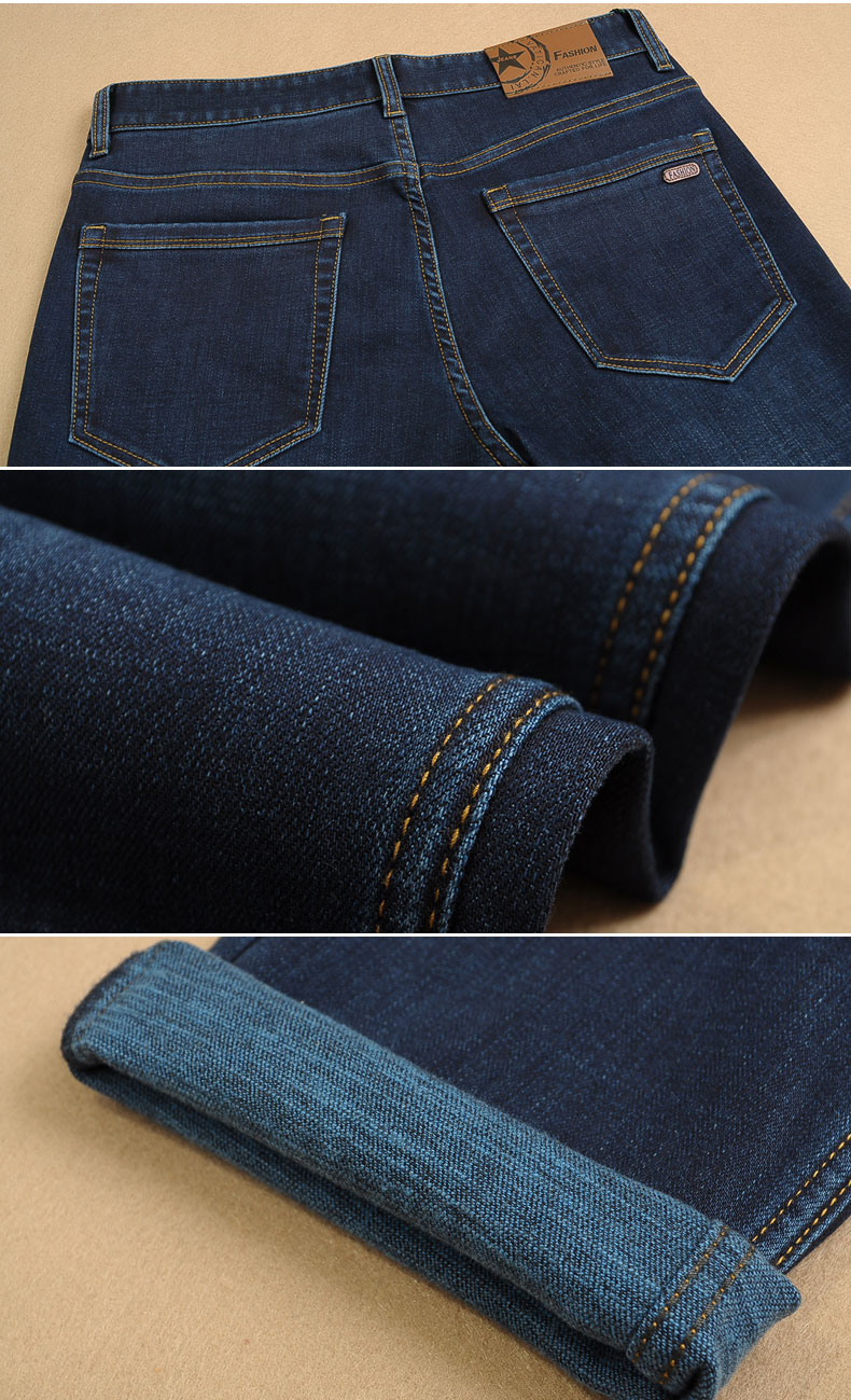 Mùa thu và mùa đông mới Jeep khiên quần jeans nam thanh niên thẳng và thanh niên kéo dài quần âu kinh doanh dày thời trang nam cao cấp	