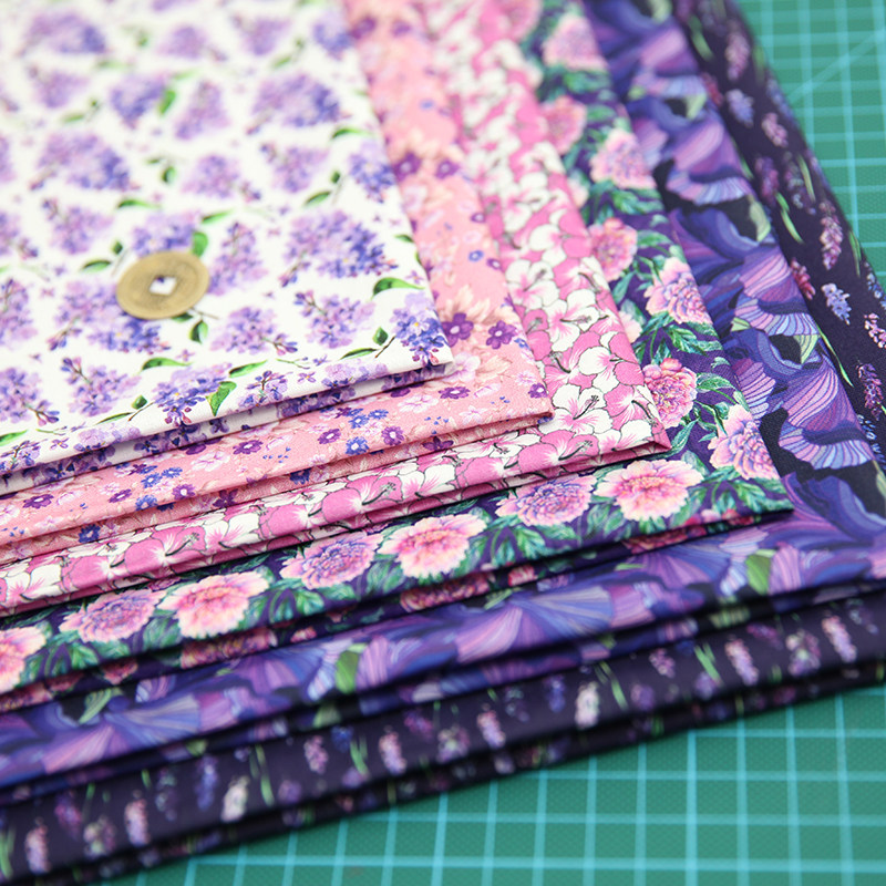 Handmade fabric embroidery diy material wrapped multi-color patchwork cotton fabric hand-worn baby clothes pastoral small floral printed cloth