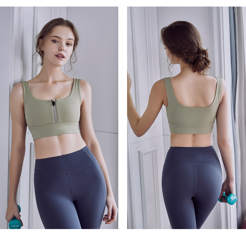 Đồ lót thể thao chống sốc cường độ cao Phụ nữ chạy bộ đào tạo chống chảy xệ áo ngực thể dục làm đẹp trở lại mặc áo vest nữ - Đồ lót thể thao trang phục tập yoga cho nữ