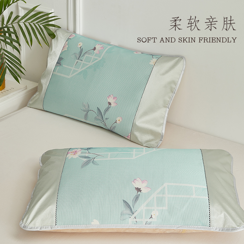 Summer Ice Silk Pillowcase Cool Mat Pillow Headgear Single Pillow Mat Summer Biathlon Pillow Mat adult pillow cover pair of clothes