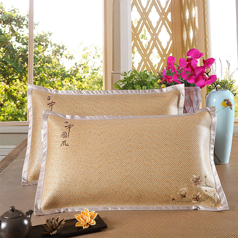 Summer Cool Mat Pillowcase Ice Silk Pillow pillow Pillow Mat sheet Rattan Pillowcase Single Summer Cool Pillowcase Cool Pillowcase