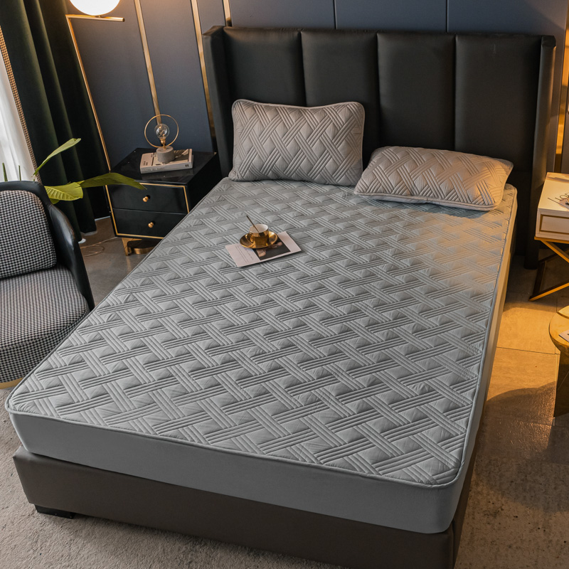 Summer new grinding cotton bed single piece thickening mattress cover anti slip fixation 1 8m Simmonth mattress protective cover