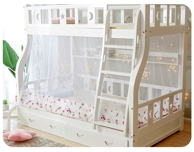 Fred Ya giường tầng cho trẻ em Giường Tầng màn ngủ hình ảnh giường bunk màn ngủ muỗi Velcro ròng - Lưới chống muỗi màn chụp gấp gọn