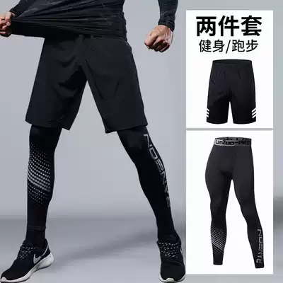 Tight pants men's shorts quick-drying sports suit summer five-point training track and field fitness running compression basketball base