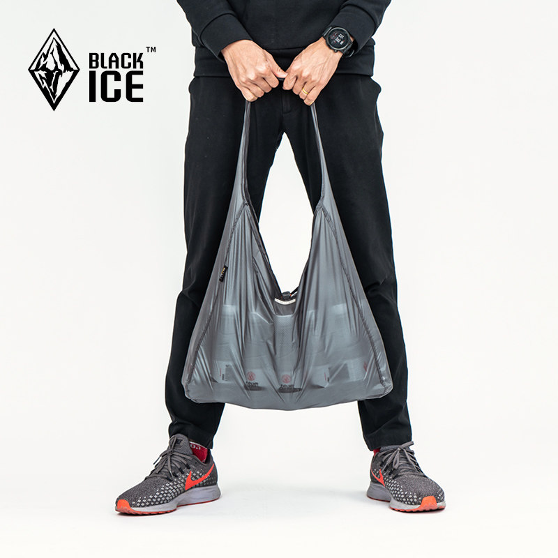 Black Ice Z1201 Folding Portable Shopping Bag Outdoor Pocket Lightweight Storage Bag One Shoulder Green Bag