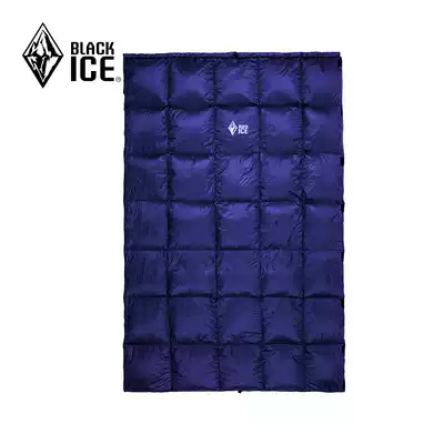 Black ice single winter warm goose down quilt outdoor travel lightweight portable duvet