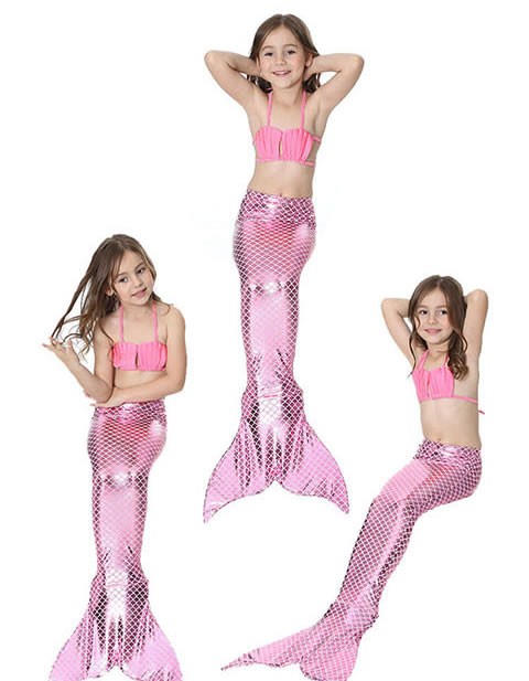Trẻ em nàng tiên cá áo tắm bé gái đồ bơi bé gái nàng tiên cá bikini bikini bé áo tắm với mắt cá chân - Bộ đồ bơi của Kid quần áo bơi trẻ em