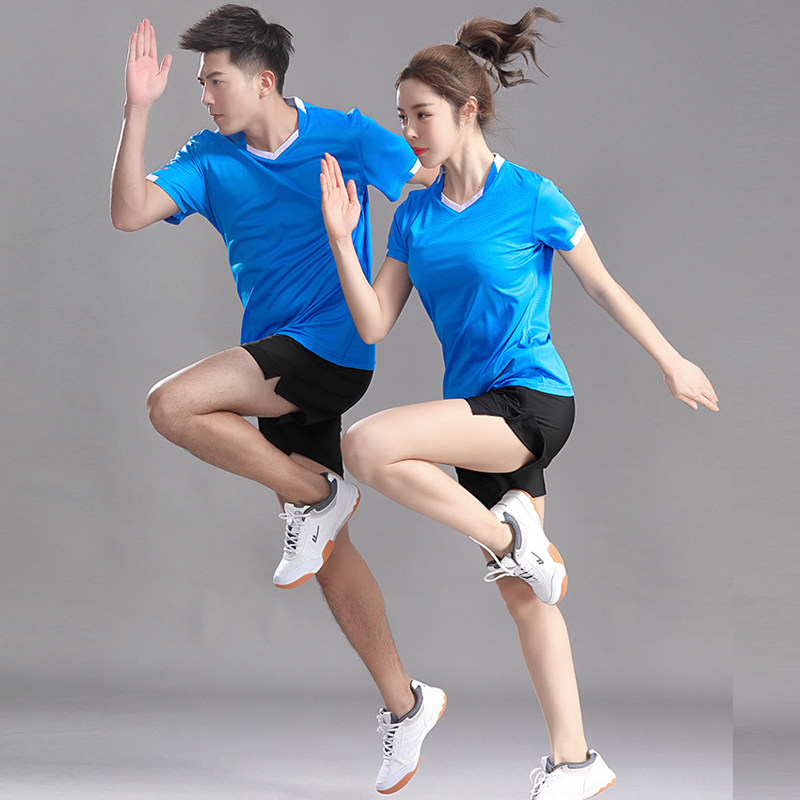 Quick-drying tracksuit sports suit men and women physical examination short-sleeved marathon running clothing fitness clothing training clothing