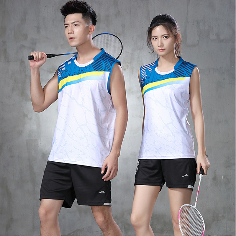 Sleeveless volleyball suit suit Team uniform Men's and women's custom badminton suit Match gas volleyball suit Breathable quick-drying sportswear