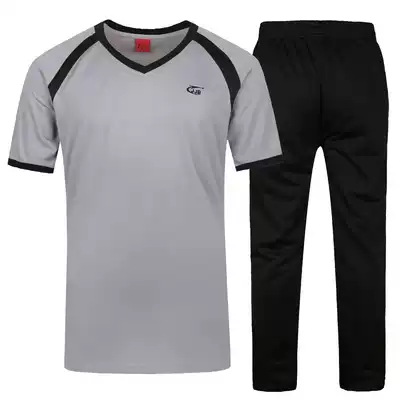 Professional basketball referee uniform suit printed knitted cotton men and women referees sweat-absorbing tops Long pants printed number