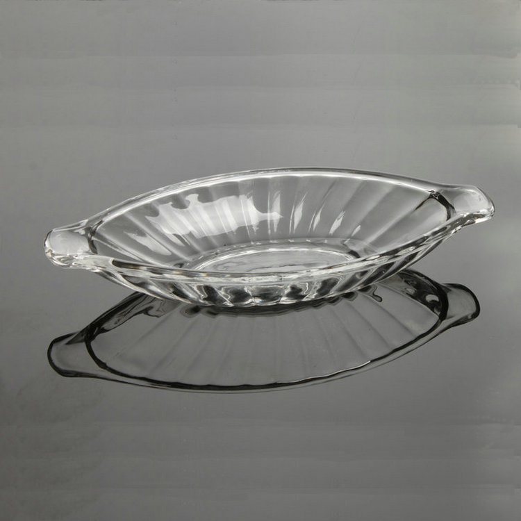 Glass banana boat boat-shaped dish thickened fruit dish ice cream bowl ice cream bowl dessert bowl snack plate papaya boat - Taobao