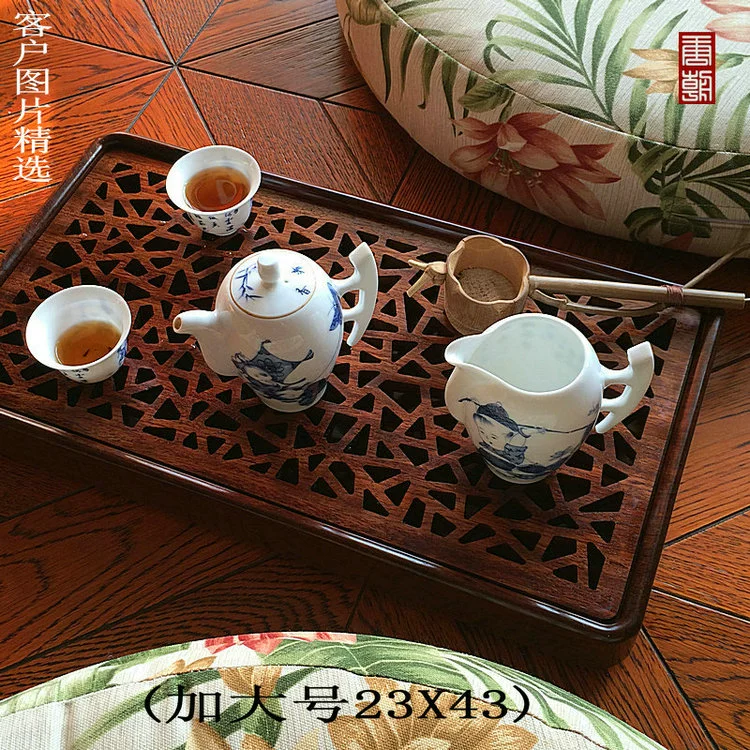 Lớn sơn mài gỗ lưu trữ nước nhỏ khay trà nhỏ toàn bộ khay trà trà khô bong bóng nhỏ bàn trà nhà kung fu bộ trà - Trà sứ