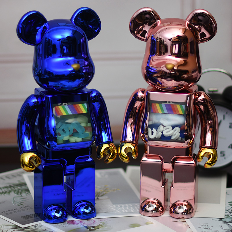 bearbrick400 % violent bear building blocks Bear JSB luminous new pendulum wave play model Figure doll gift