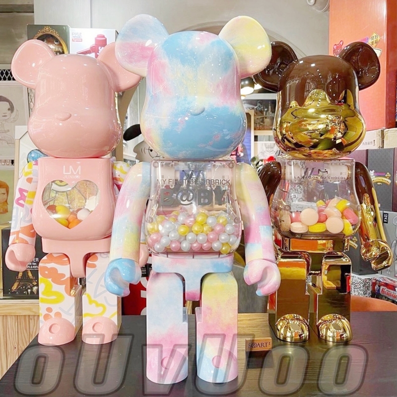 Violent Bear Building Bear bearbrick2021 Macau Qualified UM Colorful Egg Marshmallow Chocolate Macaron Bear