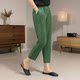 Heavyweight real cupro silk pants women's 2026 casual pants eighty-nine points slimming small carrots small feet harem pants summer