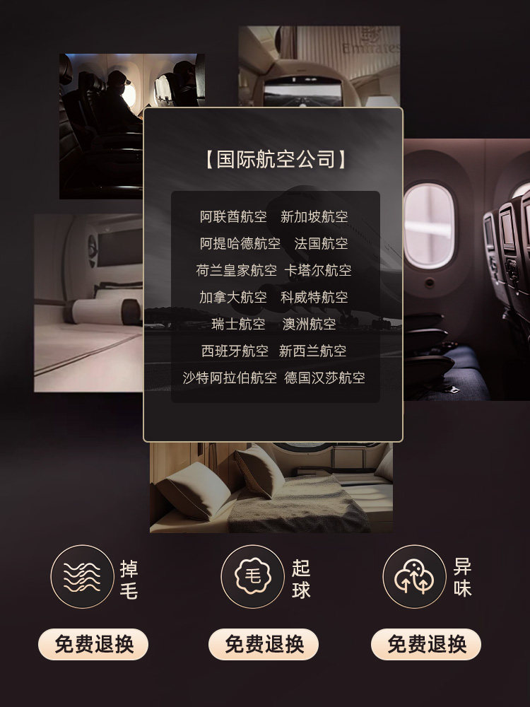 Light Rain Airplane First Class Airline Blanket Office All-Season Nap Blanket Thickened Lunch Break Air-Conditioned Blanket