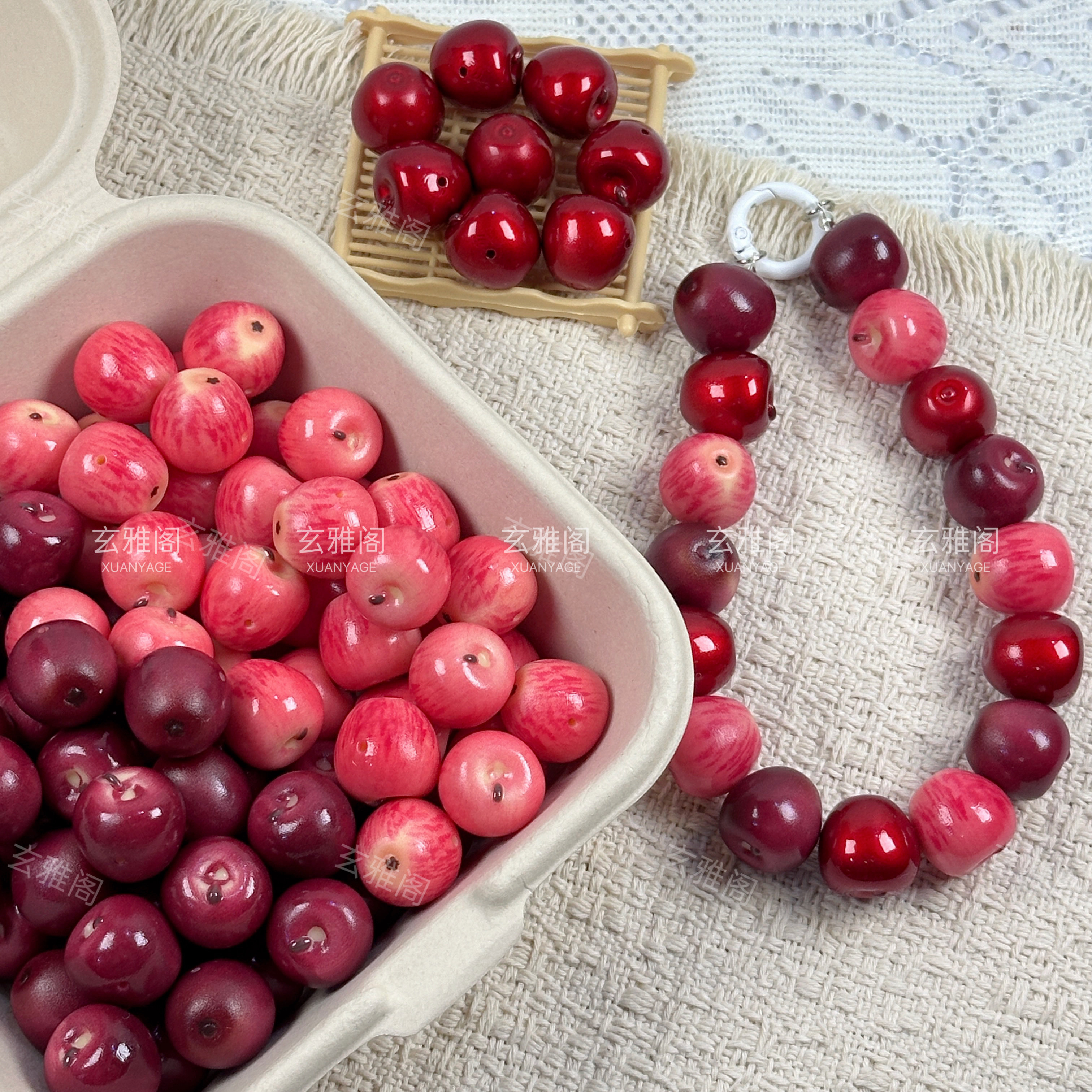 Resin Apple Beads for DIY Jewelry & Phone Chains - Product image 7
