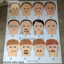 Distribution combination human head Target head target paper combination target paper head target paper