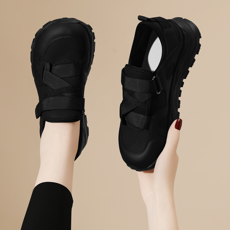 2026 Spring New Women's Black Fashion Soft Sole Sports Casual Shoes Thick Sole Breathable Deep Mouth Comfortable Women's Shoes 2026 Spring New Women's Black Fashion Soft Sole Sports Casual Shoes Thick Sole Breathable Deep Mouth Comfortable Women's Shoes