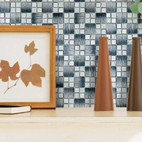 好有米 Простой стиль белый хрустальный стеклянный мозаичный плитка телевизор Фоно Стена ванная комната для ванной комнаты сама-шалчка