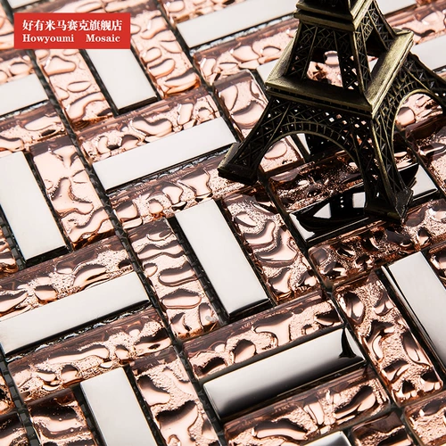 好有米 Объекционирование европейского стиля белая стеклянная мозаичная плитка фоновая стена