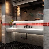 好有米 Северная стиль красная плитка мозаика для ванной комнаты фоновая настенная плитка плитка настенная плитка