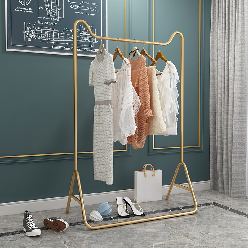 Simple net red iron cloak landing clothes bedroom household household shelves simple modern hanging shelves
