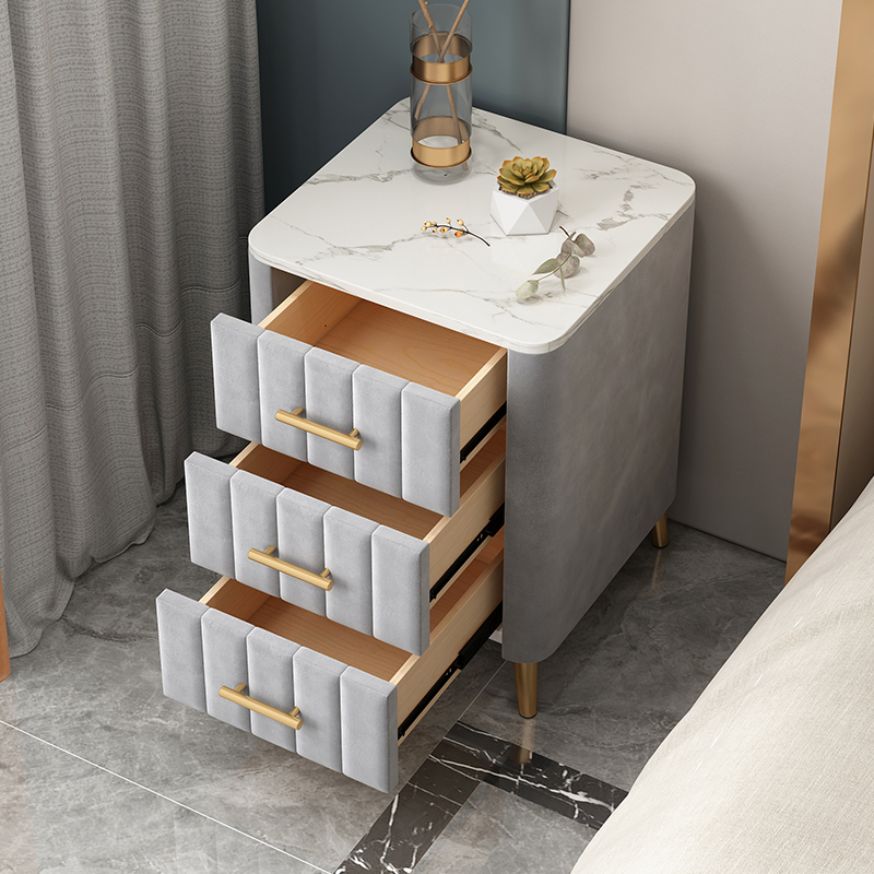 Nordic net red ins style small light luxury bedside table modern simple bedside storage storage cabinet bedroom small cabinet