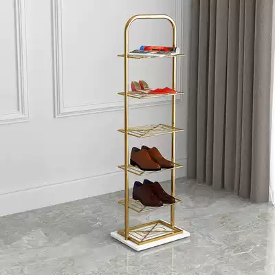 Nordic shoe rack household indoor good-looking light luxury simple dormitory door multi-layer storage shoe cabinet marble simple