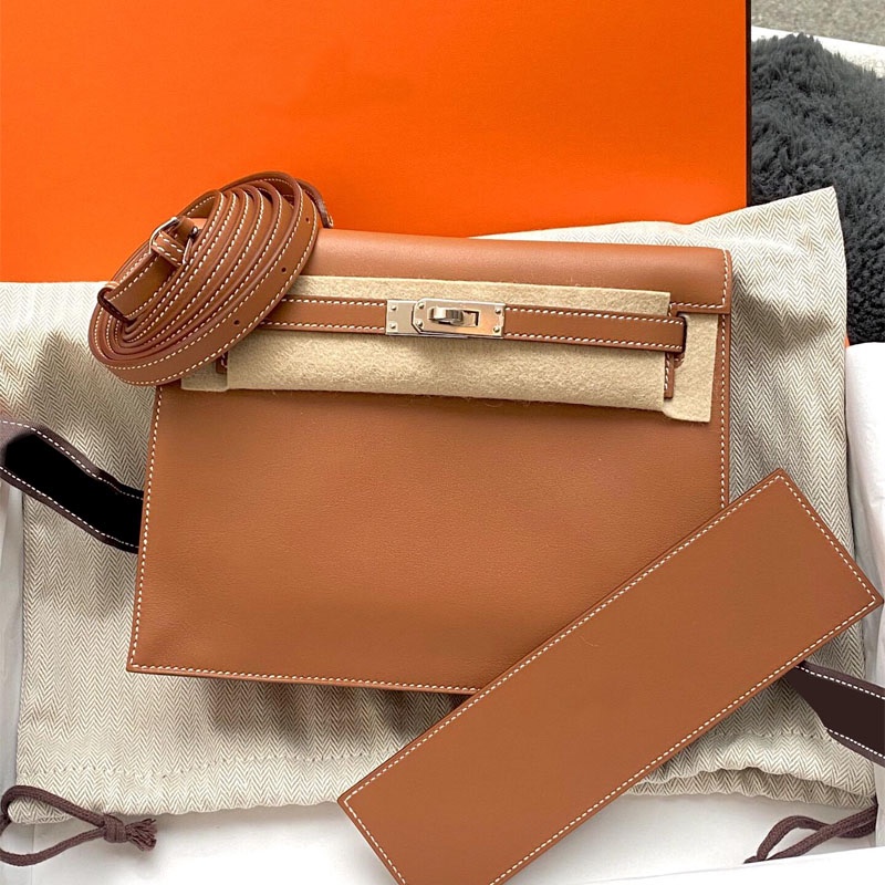 Handmade Wax Thread New Trendy Retro Kelly Bag Dance Bag Genuine Leather Women's Bag Single Shoulder Crossbody Backpack
