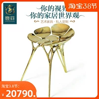 Lu Fei Furniture Custom Hot -Showing Light Luxury Bronze Art Modeling Стул перед украшением ювелирных украшений сидячие стулья