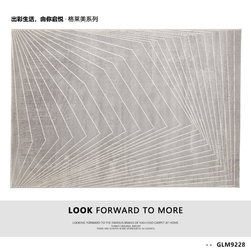 Belgium imported modern minimalist geometric lines living room carpet beige gray rectangular study bedroom bedside blanket