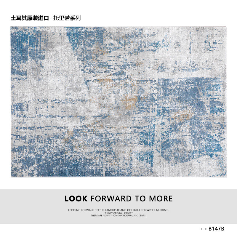 Turkey Imports Light Lavish Modern Living Room Carpet Nordic Grey Blue Art Sofa Tea Table Cushion Bedroom Bedside Blanket