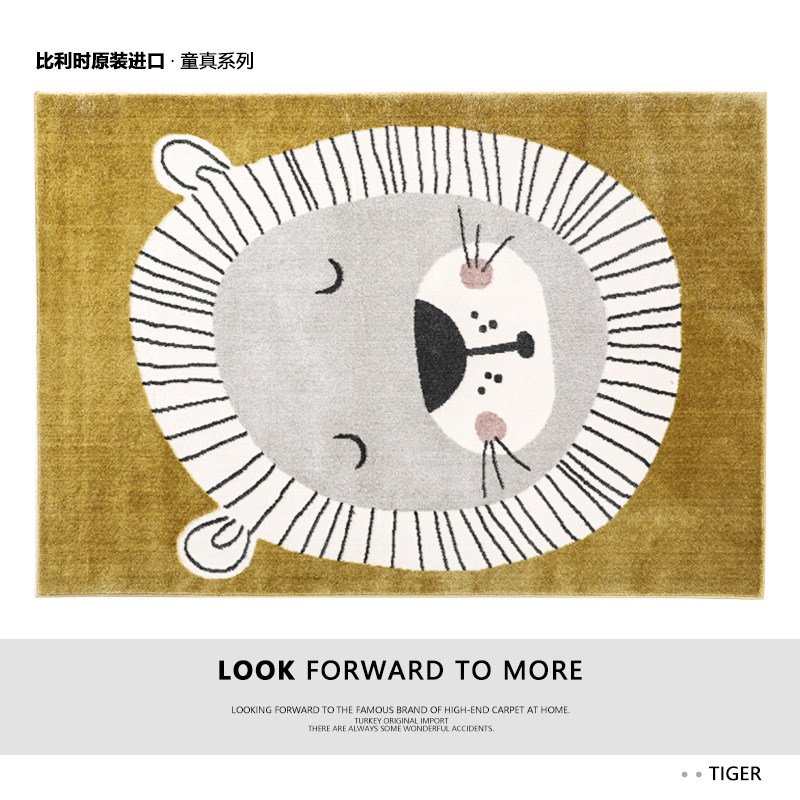 Belgium imported environmental protection Nordic children's carpet children's room game room parent-child room household rectangular floor mat